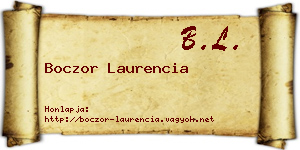Boczor Laurencia névjegykártya